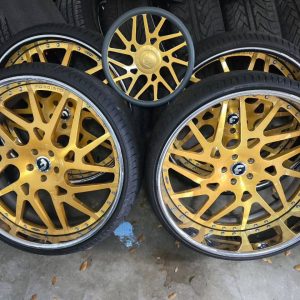 Used 24″ Twisted Maglia Forgiato and matching steering
